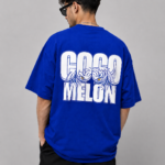 Men's Blue Coco Melon Graphic DTF Printed Oversized T-shirt