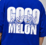 Men's Blue Coco Melon Graphic DTF Printed Oversized T-shirt - Image 3