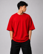 Men’s Plain Oversized 240 GSM French Terry Cotton T-shirts - Image 4